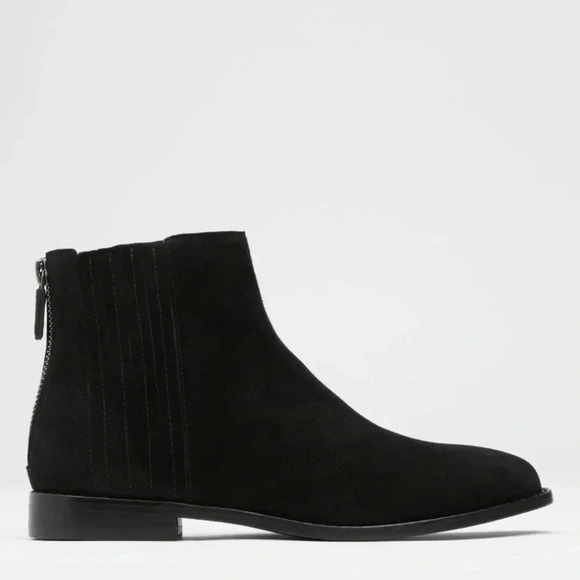 Eileen Fisher Rich Suede Bootie Boots Black Size 7.5 - Picture 1 of 9